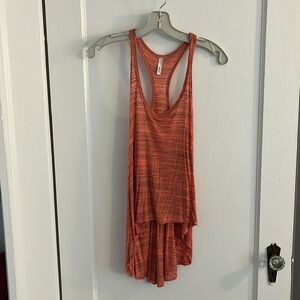 Burnt orange with distressed look tank for casual or workout
